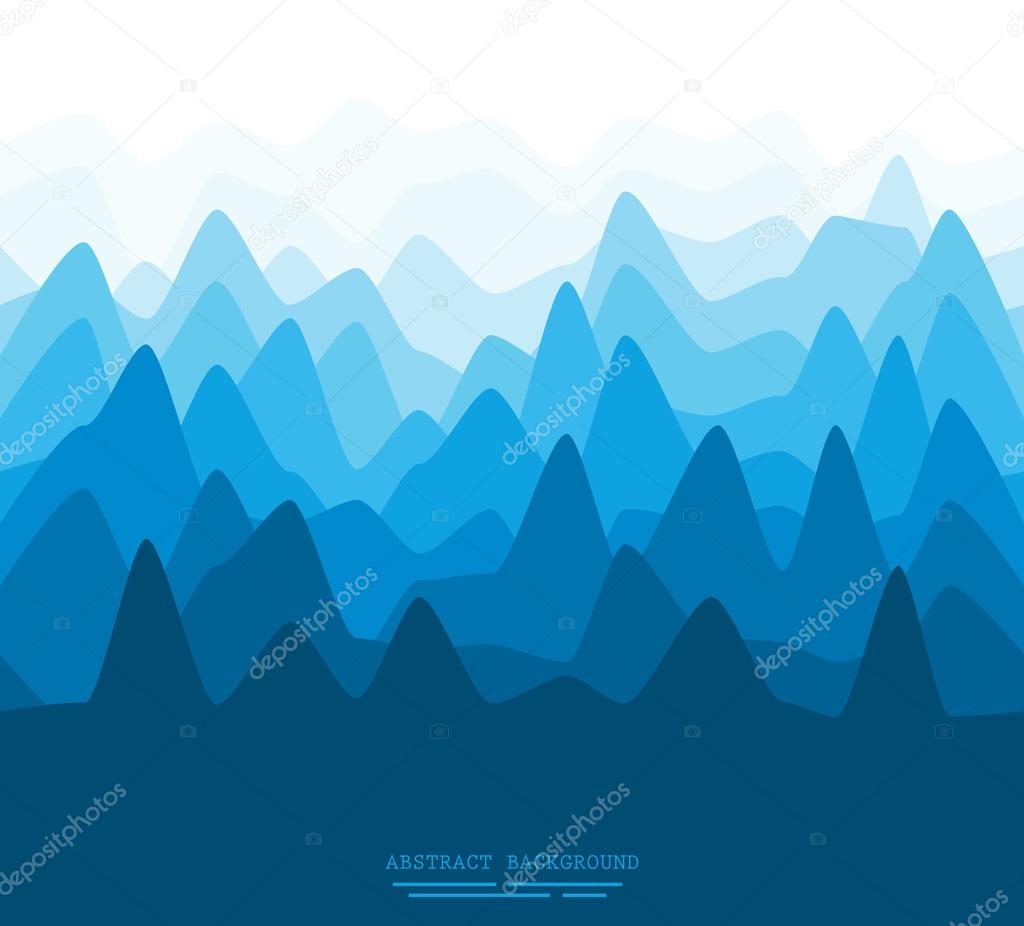 Abstract flat mountains illustration