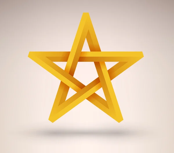 Beş yıldızlı illüstrasyon işaret — Stok Vektör