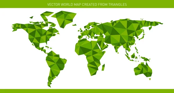 Орігамі мапа світу — стоковий вектор