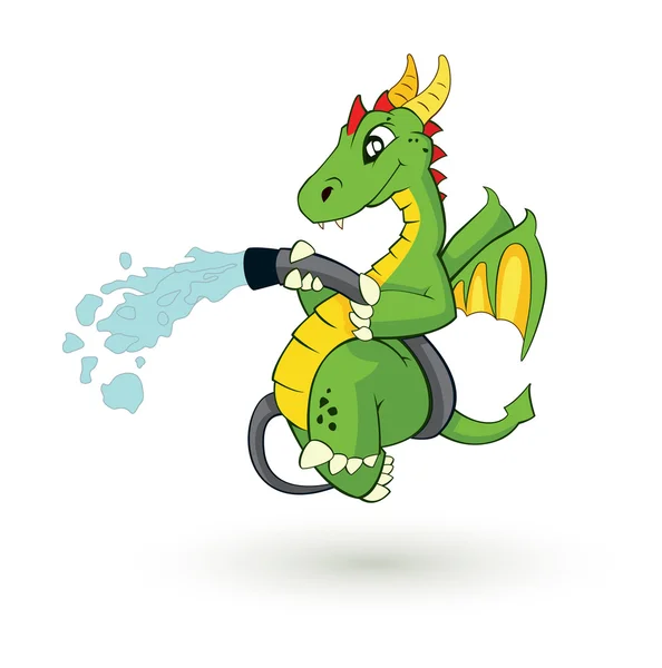 Милый пожарный дракон — стоковый вектор