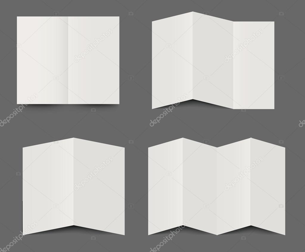 Vector templates of folded brochures