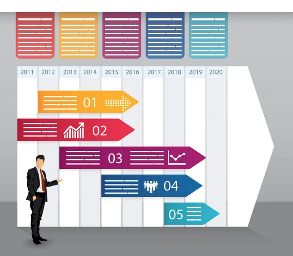 Infographics χρονοδιάγραμμα — Διανυσματικό Αρχείο