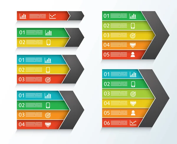 Collectie van statistische grafiek — Stockvector