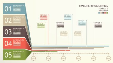 zaman çizelgesi infographics şablonu