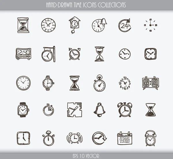Samling av tid ikoner — Stock vektor