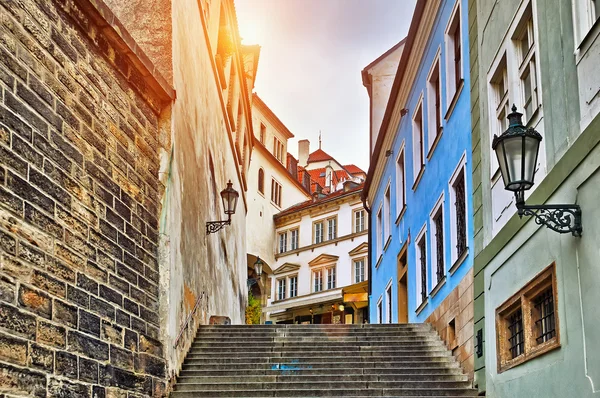 Rua da cidade velha em Praga — Fotografia de Stock