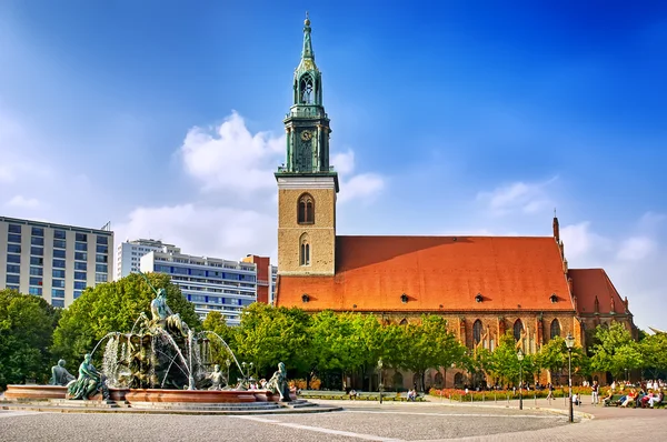 圣玛丽教堂 (圣母教堂) 在柏林 — 图库照片