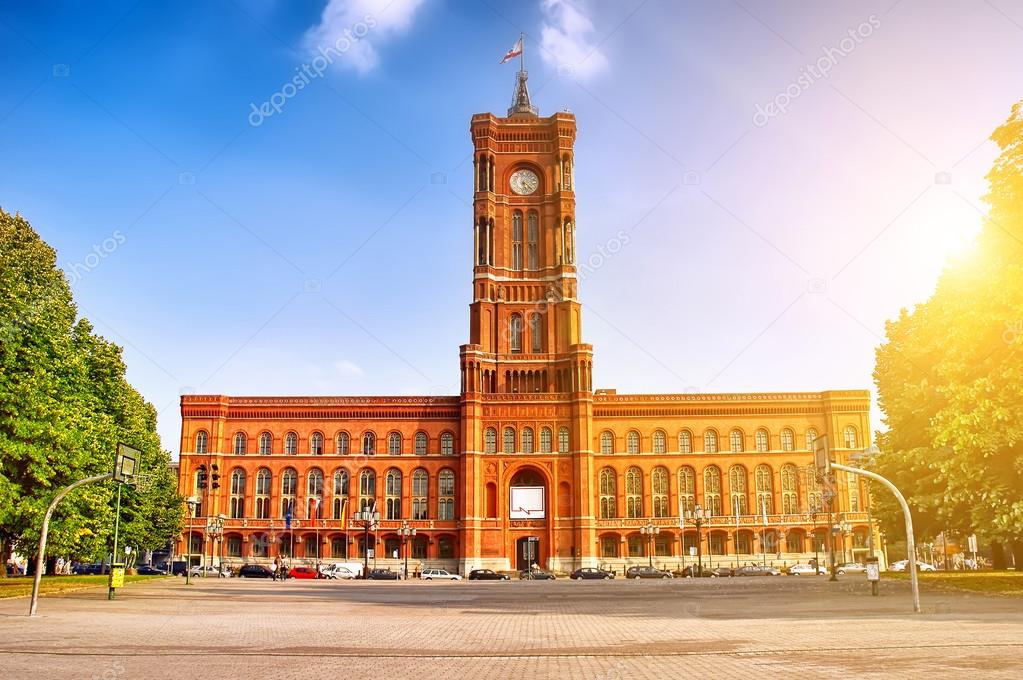 Red townhall in Berlin