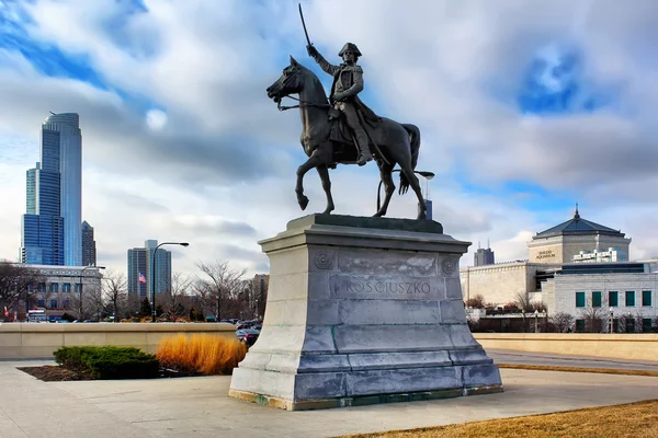 Kosciuszko wordt geëerd in Chicago door dit monument — Stockfoto