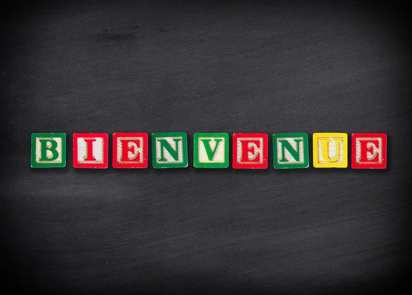 Benvenuti in francese — Foto Stock