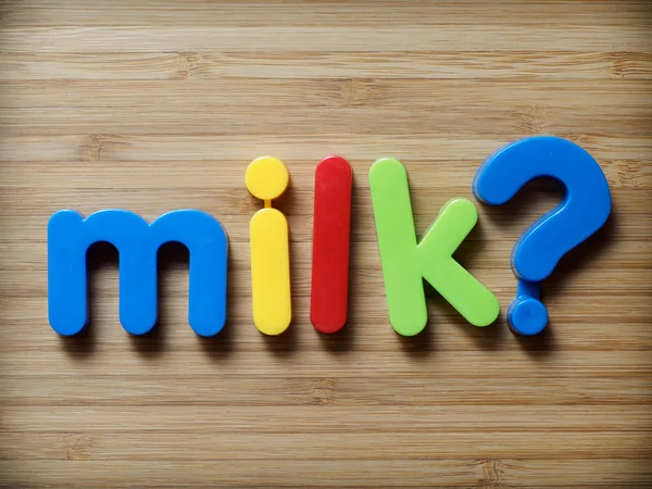 Süt soru kavramı — Stok fotoğraf