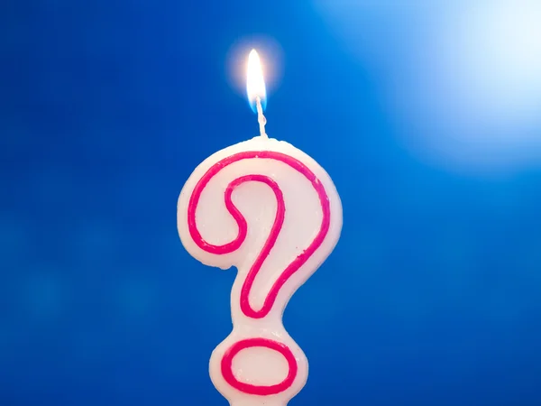 Question mark candle — Stock Photo, Image