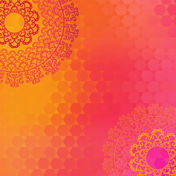 Etnické & barevná Henna Mandala — Stock fotografie