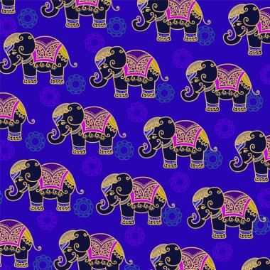 Dekoratif Hint fil desen