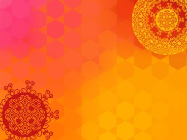 Colorful Henna Mandala design clipart