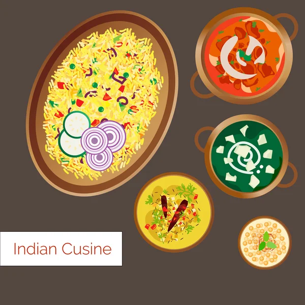 Cuisine indienne vecteur — Image vectorielle