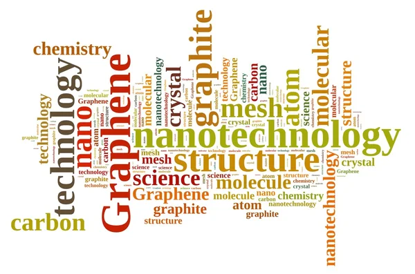 Word cloud about graphene. — Stock Photo, Image