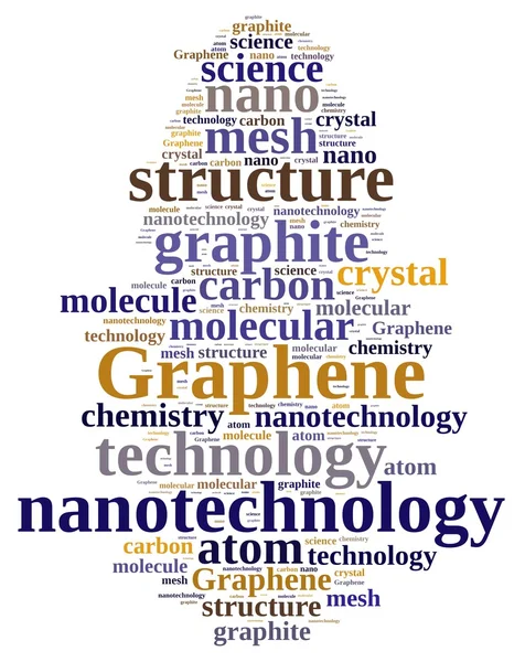 Word cloud about graphene. — Stock Photo, Image