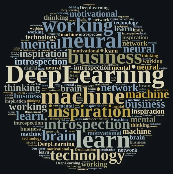 Word cloud op diep leren. — Stockfoto