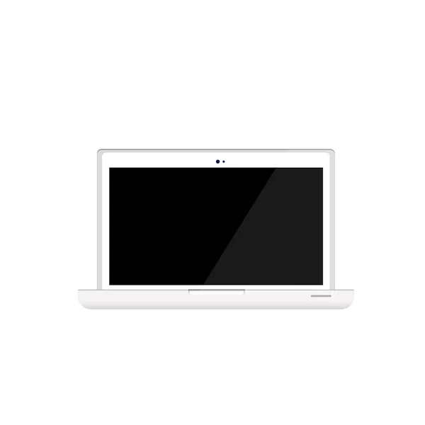 White laptop on white background — Stock Photo, Image