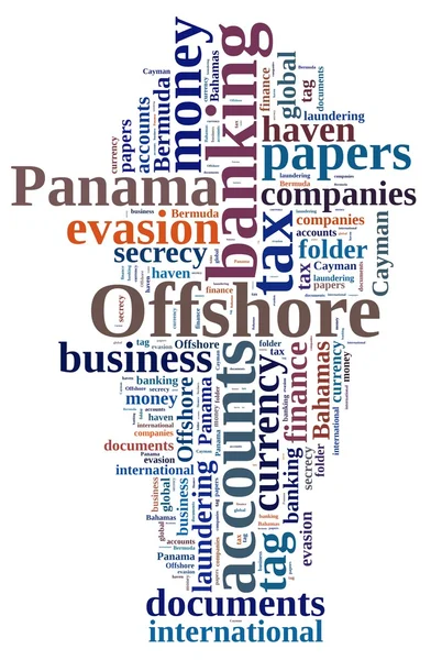 Word cloud su società offshore . — Foto Stock