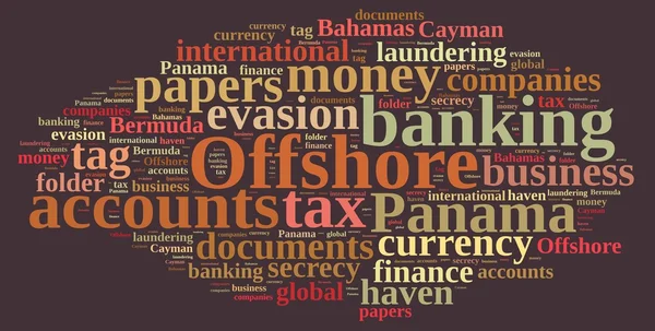 Word cloud su società offshore . — Foto Stock