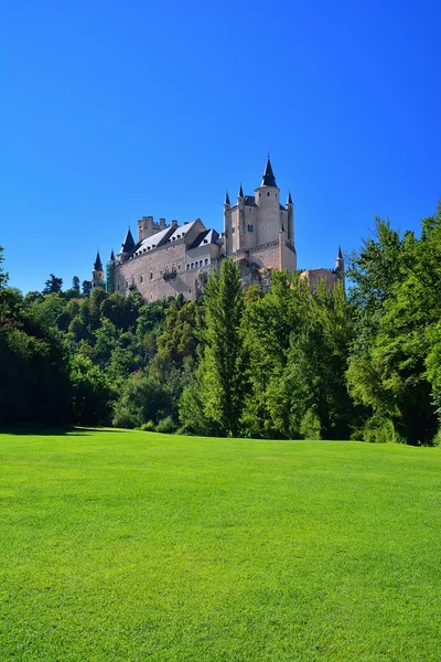 Τοπίο με Alcazar της Segovia στην Ισπανία — Φωτογραφία Αρχείου