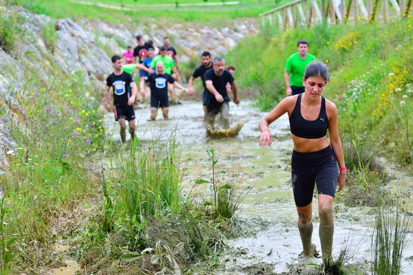 Storm Race - extreme obstacle race in Oviedo, Spain. — Stock Photo, Image