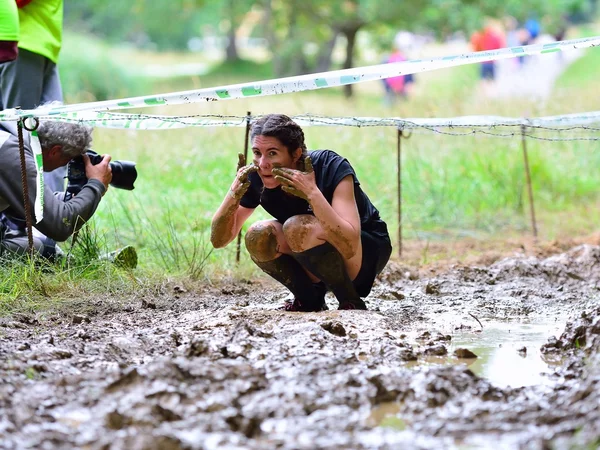 Gladiator Race - extreme obstakel race in La Fresneda, Spanje. — Stockfoto