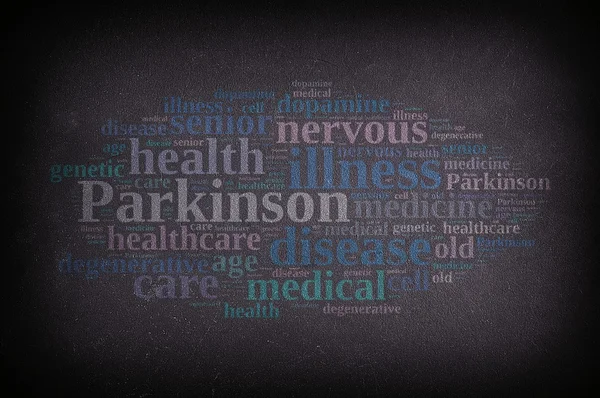 Illustrationen med Parkinsons ord. — Stockfoto