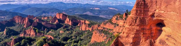 Panorama Vista Las Medulas Antigua Mina Oro Provincia León España — Foto de Stock