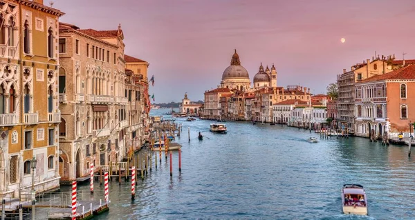 Santa Maria Della Salute Iglesia Salud Amanecer Gran Canal Venecia — Foto de Stock