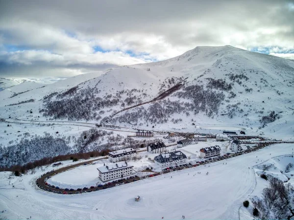 Aerial View Valgrande Pajares Ski Station Asturias Spain — Stock Photo, Image