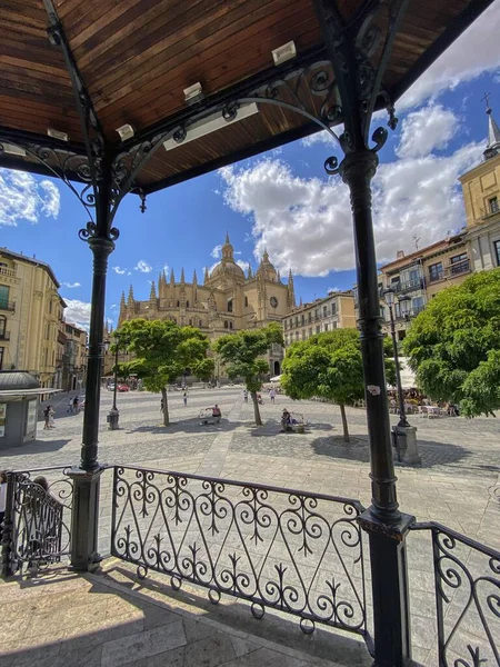 Catedral Santa Maria Histórica Cidade Segovia Castilla Leon Espanha — Fotografia de Stock