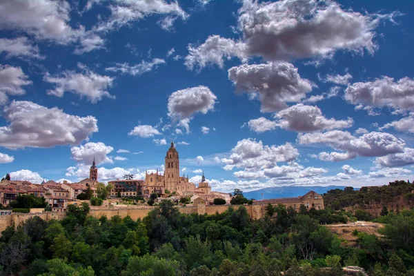 Kathedraal Van Santa Maria Historische Stad Segovia Castilla Leon Spanje — Stockfoto