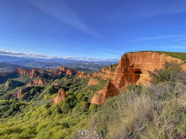 Panorama Vista Las Medulas Antigua Mina Oro Provincia León España — Foto de Stock