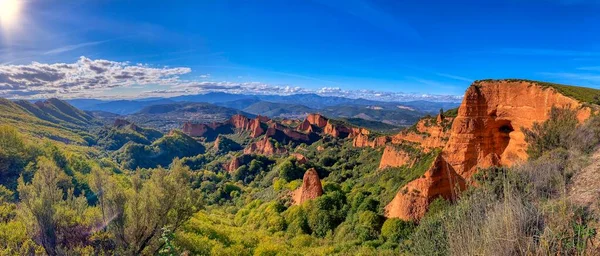 Panorama Vista Las Medulas Antigua Mina Oro Provincia León España — Foto de Stock