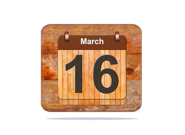 March 16. — Stock Photo, Image