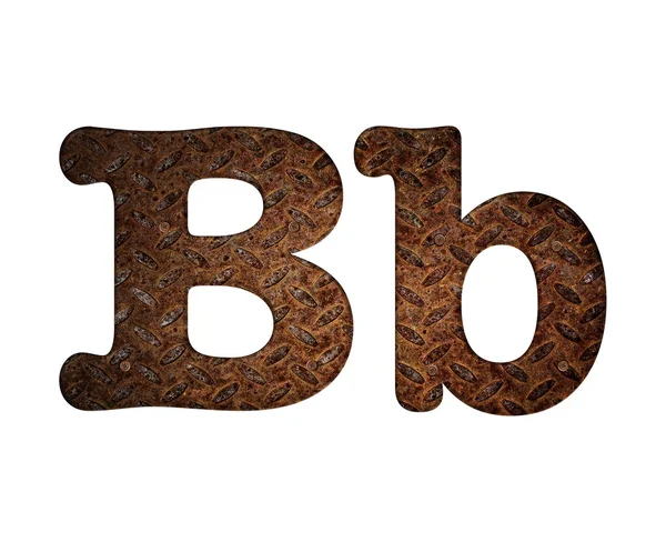 Letter B rusty metal. — Stock Photo, Image