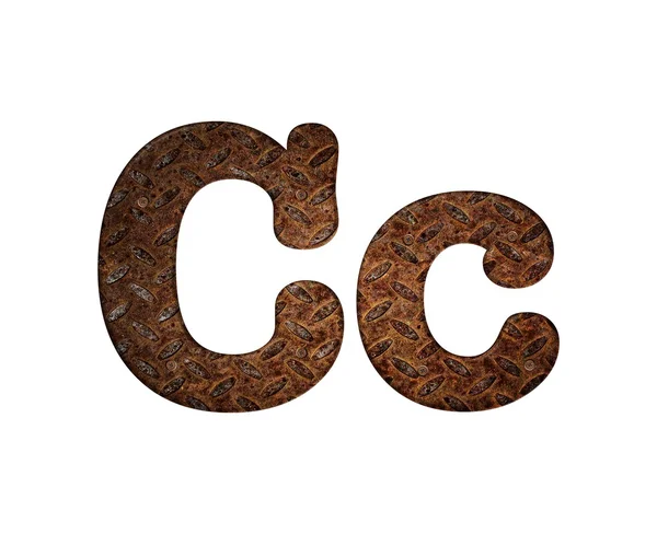 Letter C rusty metal. — Stock Photo, Image