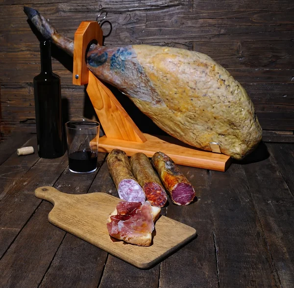 Prosciutto iberico . — Foto Stock