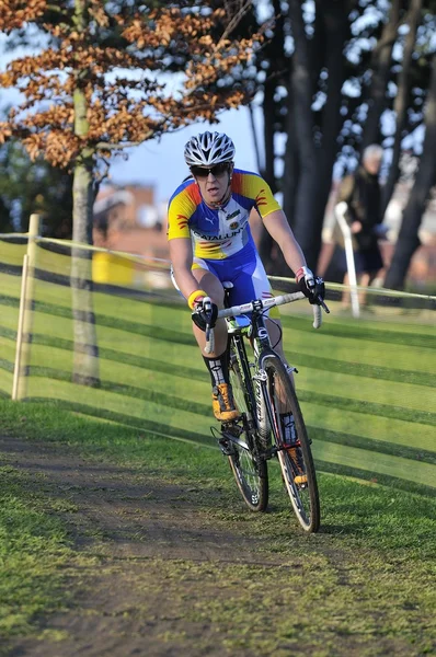 GIJON, ESPAÑA - 9 DE ENERO: Campeonato de Ciclocross de España en Janu —  Fotos de Stock