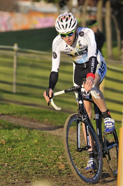 GIJON, ESPAÑA - 9 DE ENERO: Campeonato de Ciclocross de España en Janu —  Fotos de Stock