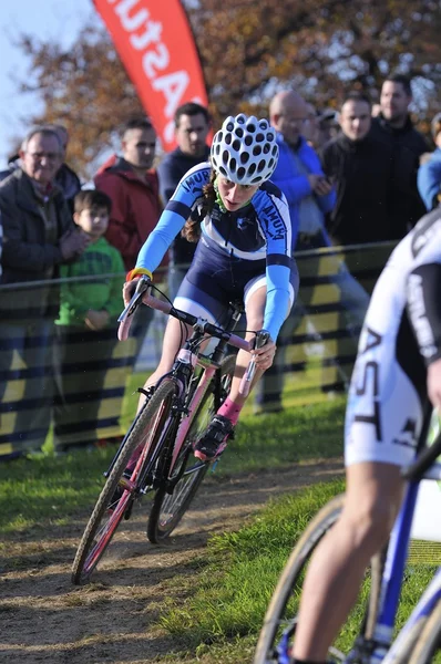 GIJON, ESPAÑA - 9 DE ENERO: Campeonato de Ciclocross de España en Janu —  Fotos de Stock