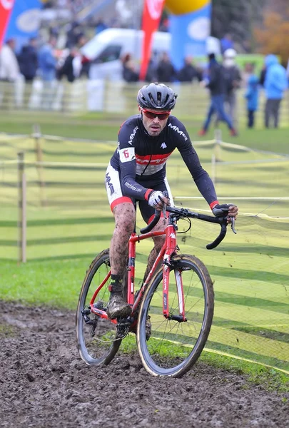 GIJON, ESPAÑA - 11 DE ENERO: Campeonato de Ciclocross de España en enero — Foto de Stock