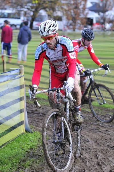 GIJON, ESPAÑA - 11 DE ENERO: Campeonato de Ciclocross de España en enero —  Fotos de Stock