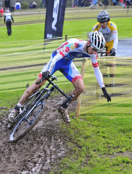 Gijon, Spanje - 11 januari: Cyclocross kampioenschappen Spanje in Jan — Stockfoto