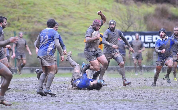 OVIEDO, SPAIN - JANUARY 31: Amateur Rugby match between the Real — Stock Photo, Image