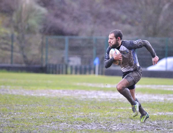 Oviedo, Spanien - 31 januari: Amatör Rugby match mellan verkligt — Stockfoto