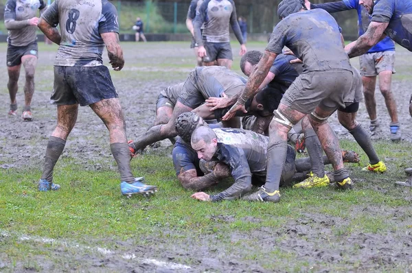 OVIEDO, ESPANHA - JANEIRO 31: Amateur Rugby match entre o Real — Fotografia de Stock